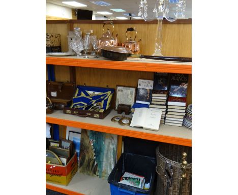 CHARITY LOT TO BENEFIT KIDNEY WALES: COLLECTION OF ASSORTED COLLECTABLES including antique copper, First edition novels, Quim