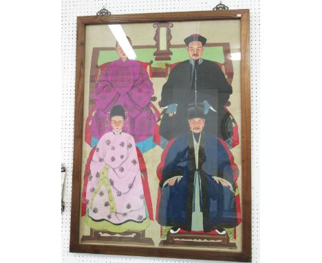 CHINESE ANCESTRAL PORTRAIT, framed and glazed, 115cm x 83cm.