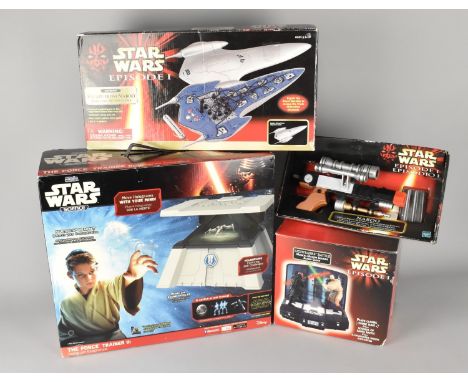 A Collection of Star Wars Toys to Comprise Hasbro Episode 1 Naboo Foam- Firing Blaster, Zeon Star Wars Episode 1 Lightsaber B