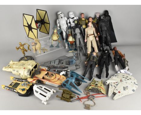 A Collection of Various Loose Star Wars Toys and Models to Include Tonka and Hasbro Vehicles, Darth Vader, Storm Trooper etc