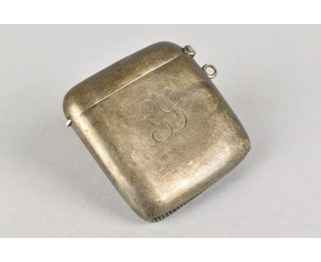 A George V Silver Vesta Case, Birmingham 1912, Makers Mark for JW Myott and Co, 45x7x46.2x9.8mm, 28gms