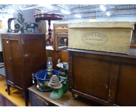 A QUANTITY OF METAL MISCELLANEOUS, including scales, bargeware, etc