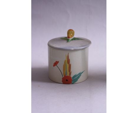 A CARLTONWARE PRESERVE POT, with similar lid (2)