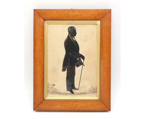AN EARLY-VICTORIAN FULL-LENGTH SILHOUETTE PORTRAIT BY FREDERICK FRITH Dated 1844, with later labelling in pen verso identifyi