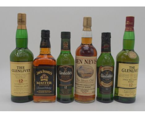 BEN NEVIS 10 YEAR OLD&nbsp;&nbsp;SINGLE HIGHLAND MALT WHISKY &nbsp;70cl 46% vol, Glenlivet Aged 12 Years Single Malt Scotch W