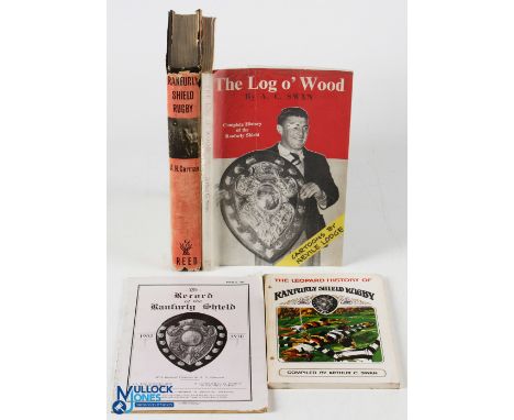 NZ Ranfurly Shield Book Quartet (4): All you might need: scarce clean copy of AH Carman's Record of the R Shield, 1902-30; th