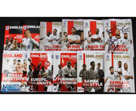 Collection of England international home programmes guests with sundry items 2012 v Holland (1966 West Germany, 1968 Bulgaria