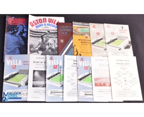 Selection of Aston Villa home programmes 1949/50 Royal Navy v The Army, 1952/53 Chelsea v WBA (FAC 2nd replay) + Blackpool re