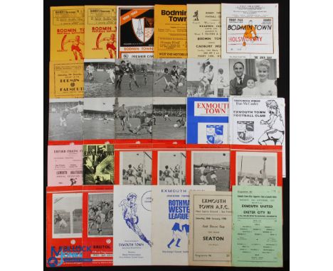 Collection of South West England area match programmes to include Bideford FC homes 1958/59 Torquay Utd (Western league), 195