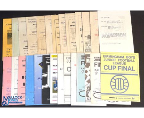 Collection of E.S.F.A. boys match programmes 1947 Leicester v Edmonton (s/f) (Filbert Street), 1948 Liverpool v Stockport (Fi
