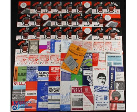 1965/66 Manchester Utd complete season homes nos. 1-28 including league, FAC, EC; complete season away league match programme