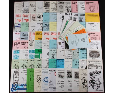 Collection of Scottish non-league football programmes 1961/62 Vale of Leithen v Hearts (SC), 1967/68 Elgin City v Arbroath (S