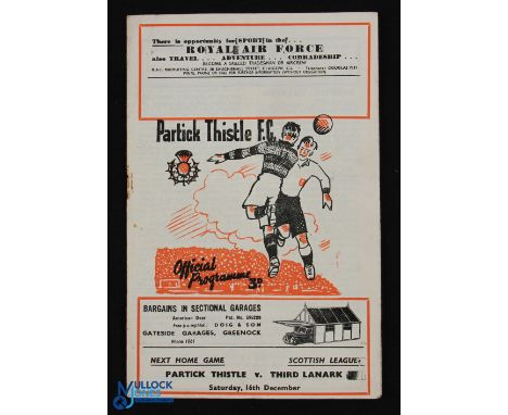 1950/51 Partick Thistle v Celtic Div. 'A' match programme 2 December 1950; slight crease, team changes, overall fair.(1)