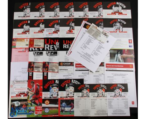 Collection of Manchester Utd FAYC home match programmes 1990/91 Sheffield Wednesday (FAY s/f), Everton, 1991/92 Walsall, Tran