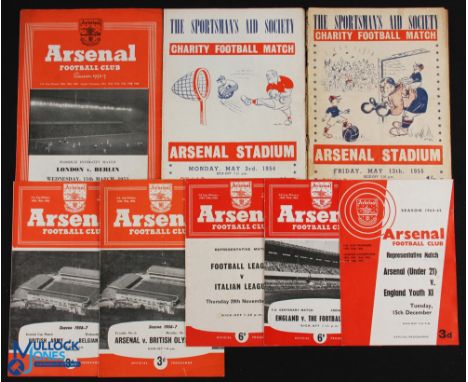 At Highbury 1952/53 London v Berlin, 1953/54 Boxers v Jockeys, 1954/55 Boxers v Jockeys, 1956/57 British Army v Belgium Army 