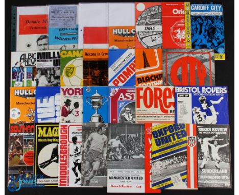 1974/75 Manchester Utd Div. 2 away match programmes complete season (21) including Millwall, Portsmouth, York City and Bolton