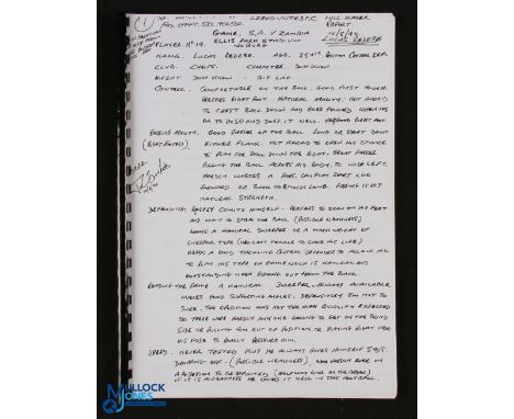 1994 Lucas Redebe Assessment file on player ability, fitness, suitability, history and other relevant matters with paper copy