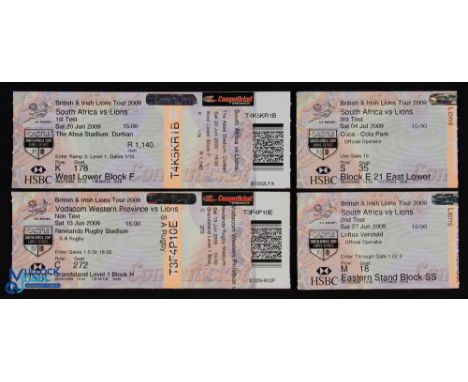 2009 British &amp; I Lions in NZ Rugby Tickets 1st Lot (4): All three tests inc unused full ticket for the 1st Test, plus the