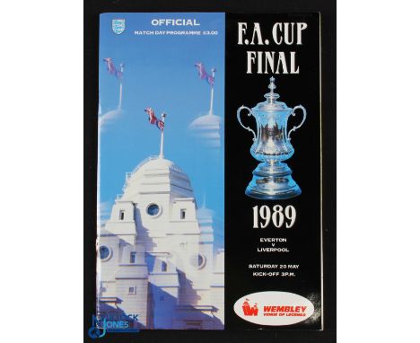 1989 FA Cup Final programme with Ticket and 3 signatures - one of Bobby Robson and two other indistinct signatures