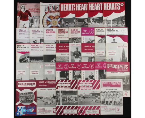 Collection of Hearts home programmes 1954/55 Clyde, 1958/59 Djurgardens (friendly), 1959/60 Kilmarnock (SLC), 1960/61 Tarff R