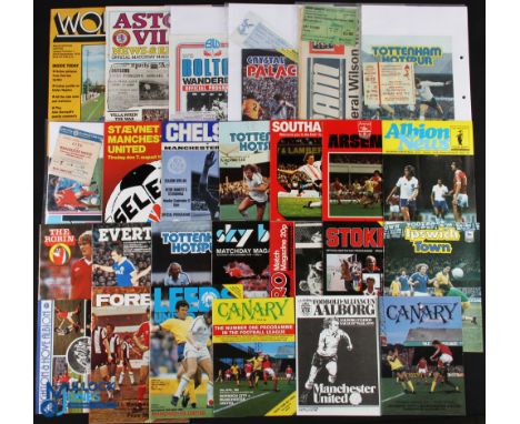 1979/80 Manchester Utd Div. 1 away match programmes (16) plus Norwich City (FLC), Spurs (FLC), Chelsea (Bonetti test), Allbor