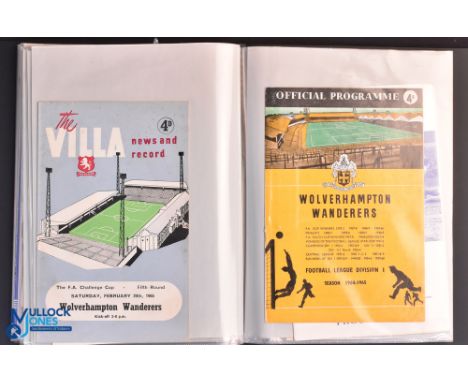 Collection of Wolverhampton Wanderers in the FAC match programmes from 1950s onwards: 1957/58 aways Lincoln City, Bolton Wand