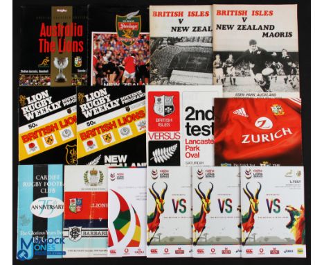 1977-2021 British &amp; I Lions Rugby Programmes (14): In NZ 1977, Tests 1, 2 &amp; 4 plus v Wellington and the NZ Maori; 199