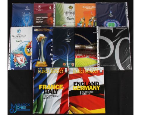 Collection of big match programmes European Champions Cup Final 2003, 2007; UEFA Cup Finals 2001 Liverpool v Deportivo, 2006 