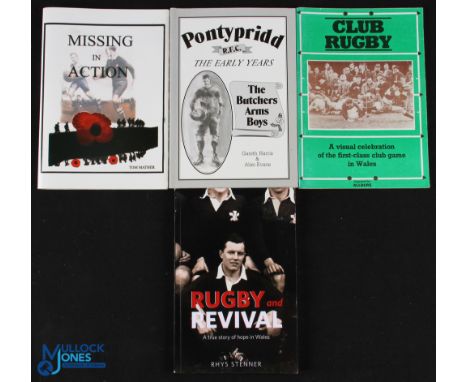 Mostly Welsh Rugby Book Quartet (4): Welsh Club Rugby, Oriel Galley, 1988, s/b bilingual; Pontypridd, The Early Years, Harris