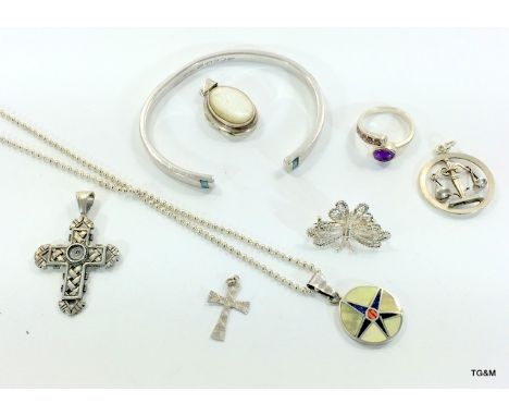 Silver jewellery include bangle necklace ring etc.