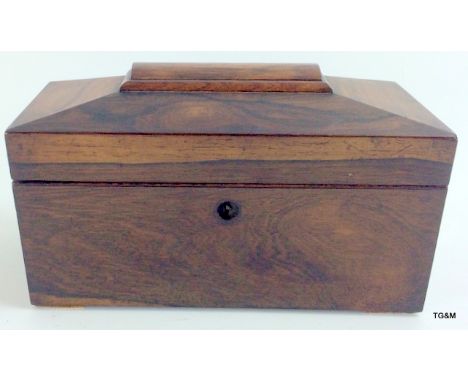Rose wood tea caddy with inserts