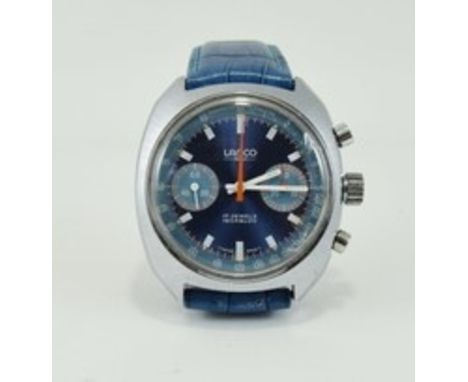 Lanco chronograph wristwatch. manual & Valjoux 7733 movement. All functions work and reset. case 39 mm