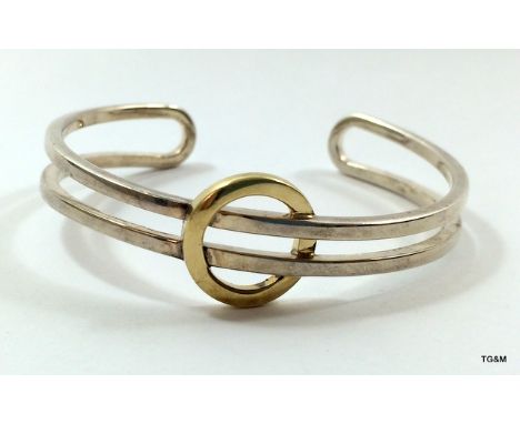 Genuine Links of London silver and gold bangle