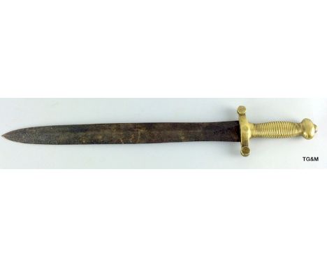 A French 1831 model Artillery Short Sword with the serial number 1336 stamped to the cross piece. Blade length 48.5cms.