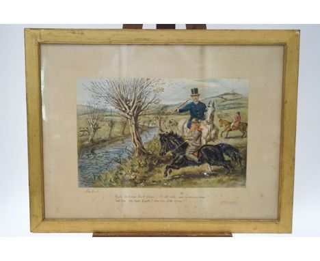 John Leech, "Ruggles, Hold Hard Master George...." and "The Old Foxhunter", lithographs, published by Thomas Agnew & Sons, 18