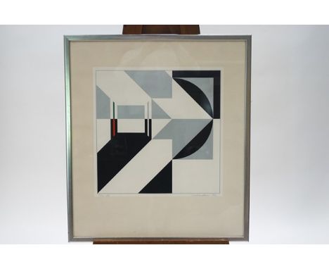 Olke Folmer Hansen (b.1937), Graphic Abstract, silkscreen print, signed in pencil and dated 1982, numbered 137/300, 72cm x 63