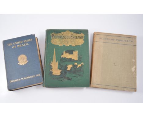 Box of books on heraldry and hunting