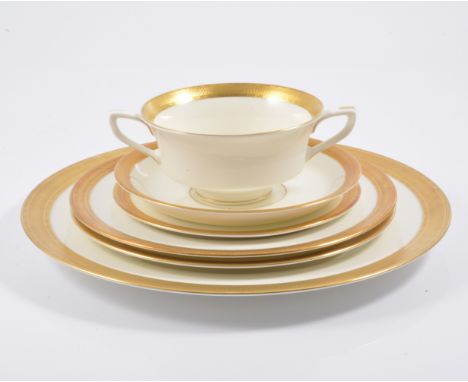 Royal Worcester bone china dinner service, Durham pattern.
