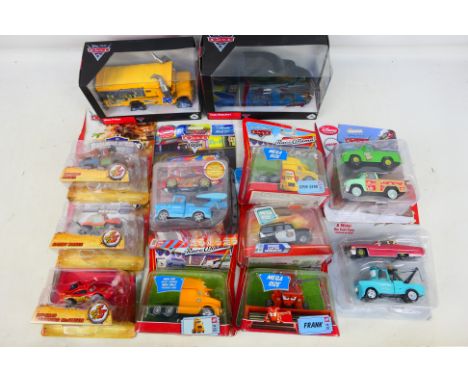 Mattel - Disney - 12 factory sealed blister packed vehicles from Disney Pixar's 'Cars' to include Miss Fritter, Tokyo Mater, 