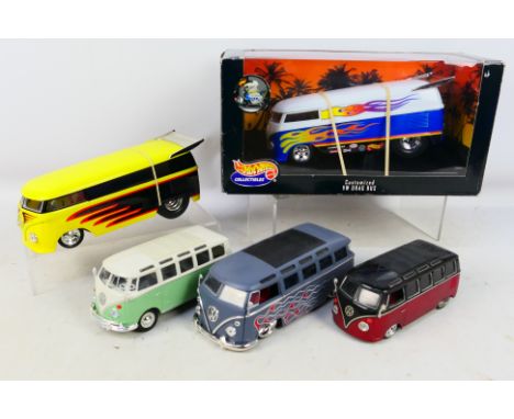 Hot Wheels - Maisto - Jada - 5 x Volkswagen Bus models in various scales, they have some marks from display and appear in Goo