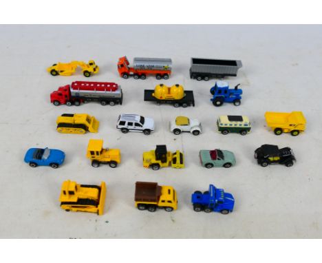 Galoob - Micro Machines - A group of unboxed Micro Machines including Mazda MX5, Ferrari Testarossa, Chevrolet Tahoe, VW Micr