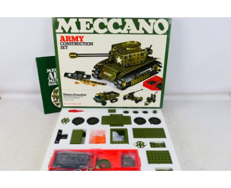 Meccano - A vintage boxed Meccano Army Set. The set appears to be in Mint condition, housed within an Excellent box with some