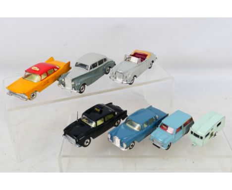 Dinky - Matchbox - A group of unboxed models including Plymouth Plaza Taxi # 265, Bentley S2 # 194, Austin Seven Countryman #