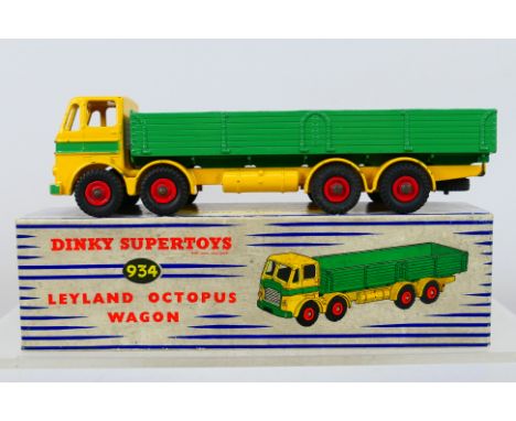 Dinky - A boxed Leyland Octopus 8 Wheel Wagon in yellow and green livery # 934. Consigned to us from its original owner and s