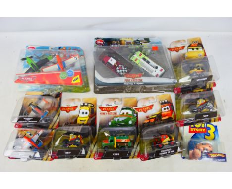 Mattel - Hot Wheels - Disney - 10 factory sealed blister packed vehicles predominately from Disney's 'Planes' Fire & Rescue M