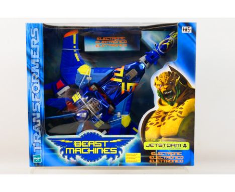 Hasbro - Transformers - A factory sealed 2000 dated Transformers Beast Machines Jetstorm. The model appears Mint in a Good bo