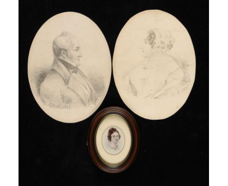 BY AND AFTER CHARLES DAVIDSON BELL, FRSE (1813-1882) PORTRAITS OF THE HON JOHN BARDWELL EBDEN OF EKELENBURG, RODENBOSCH, CAPE