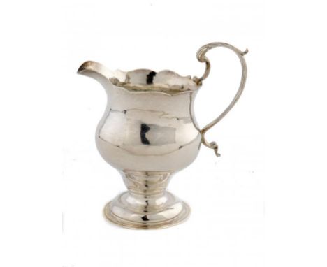 A GEORGE III SILVER OGEE CREAM JUG 9.5cm h, by John Muns, London 1763, 2ozs ++No damage or repair, light wear consistent with