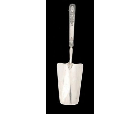 A RUSSIAN SILVER FISH SLICE BY FABERGÉ maker's mark, Moscow 1899-1908 ++A few light scratches and marks from occasional use, 