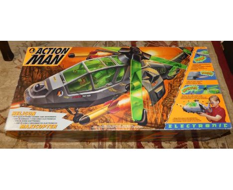 A Hasbro Action Man electronic Heligon Maxicopter (contents unchecked)